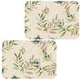 Voir la diapositive 1 : HABITABLE Lot de 2 sets de table motif provençal OLIBA - 28 x 43 cm - Beige et vert