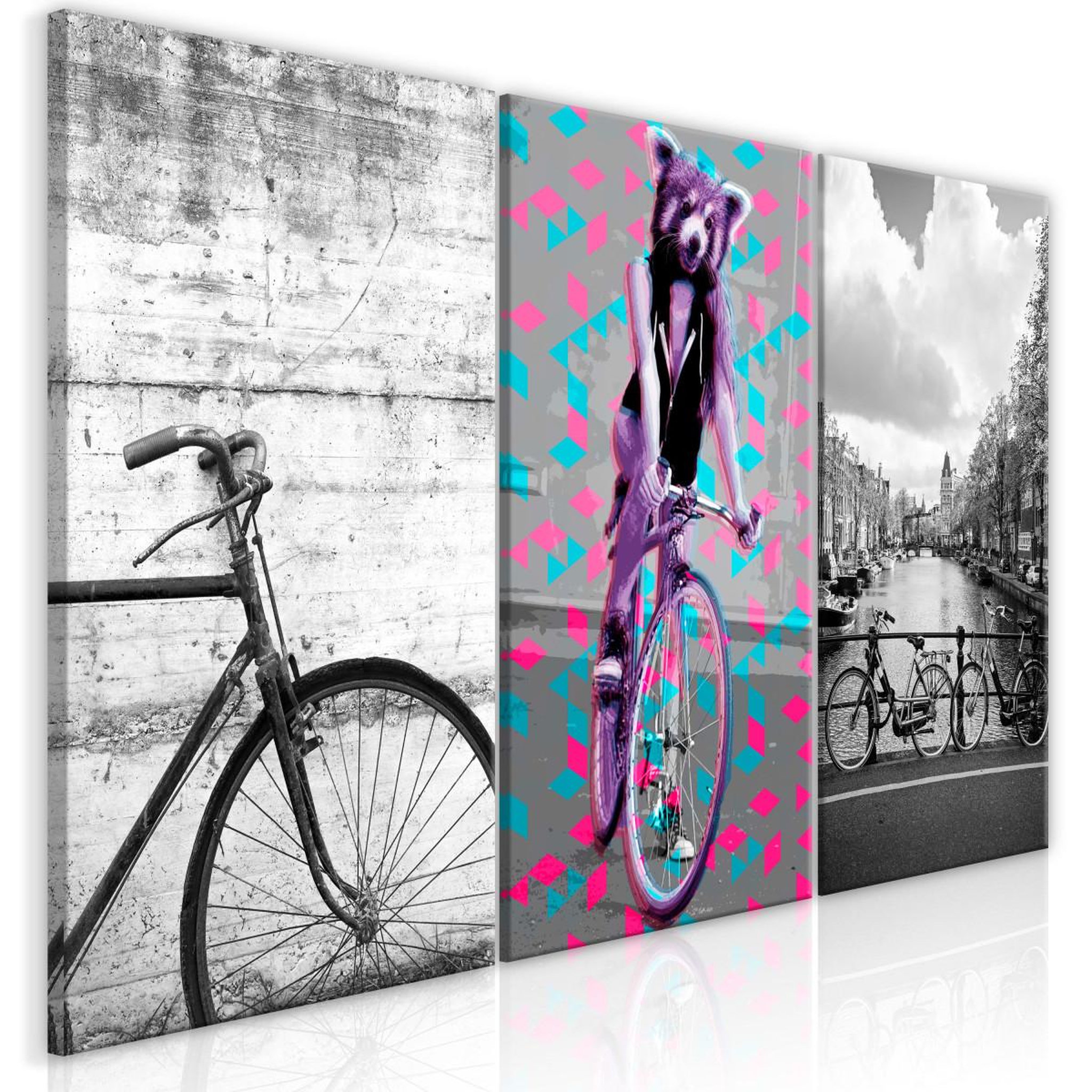 Paris Prix Tableau imprimé  bikes collection. Coloris disponibles : Multicolore