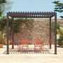 Voir la diapositive 2 : SWEEEK Pergola bioclimatique aluminium lames orientables 3x3m V2 Triomphe