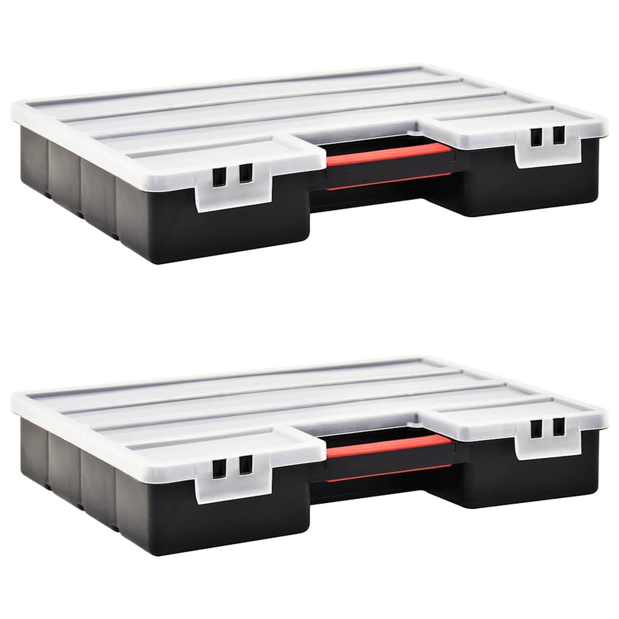 VIDAXL Boîtes d'assortiment 2 pcs 460x325x80 mm plastique