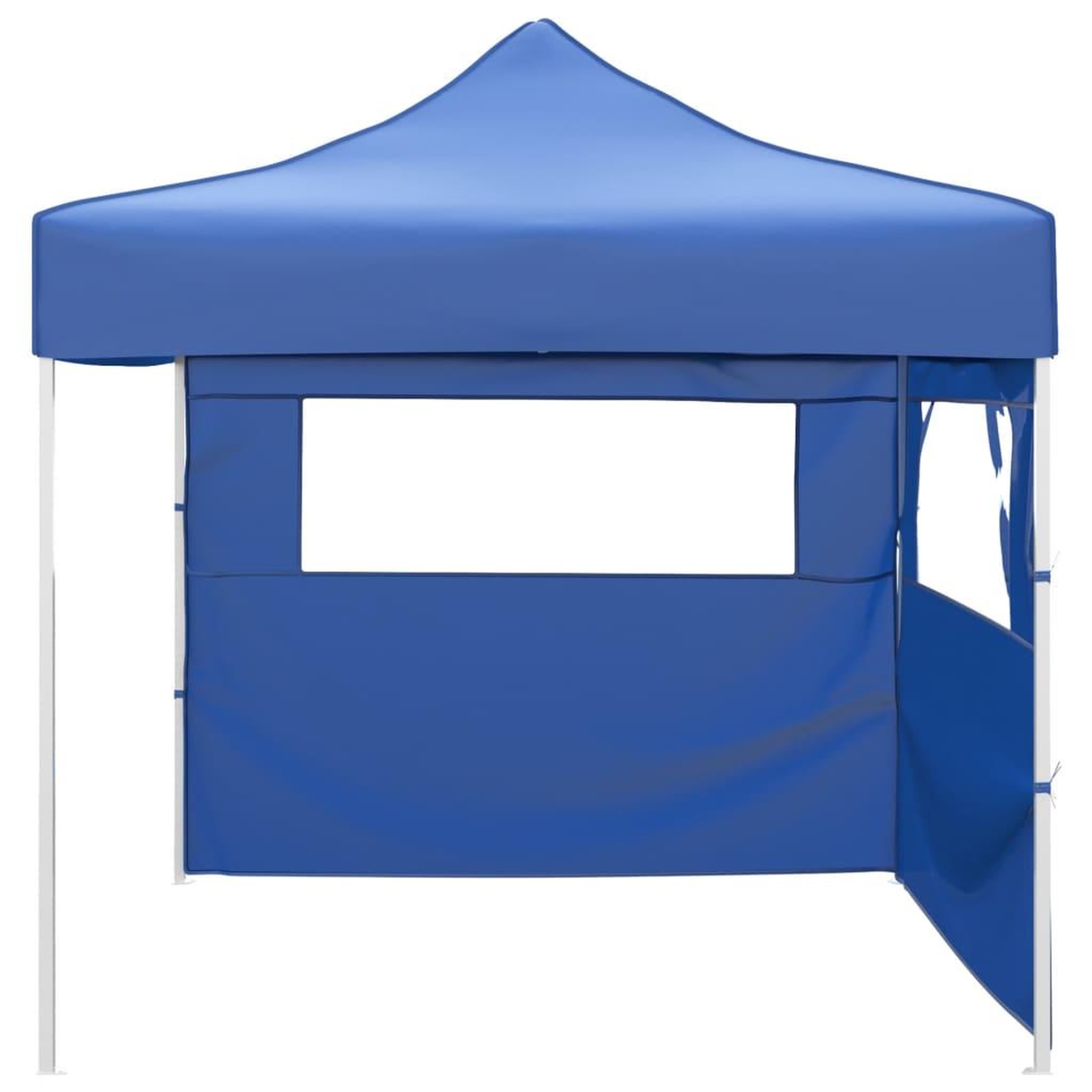 Voir la diapositive 2 : VIDAXL Tente pliable avec 2 parois 3 x 3 m Bleu