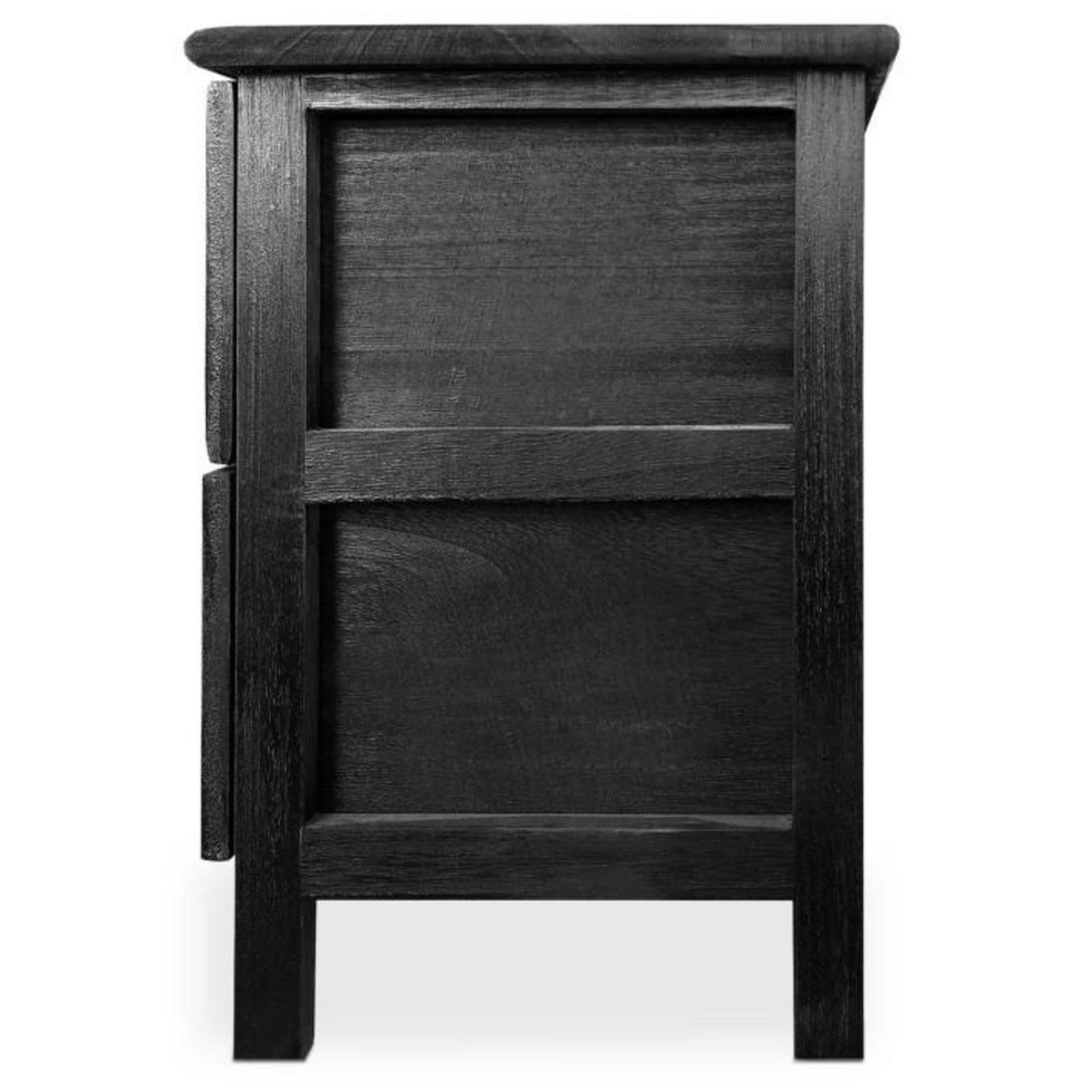 Paris Prix Table de Chevet Sculptée  Morocco  45cm Noir