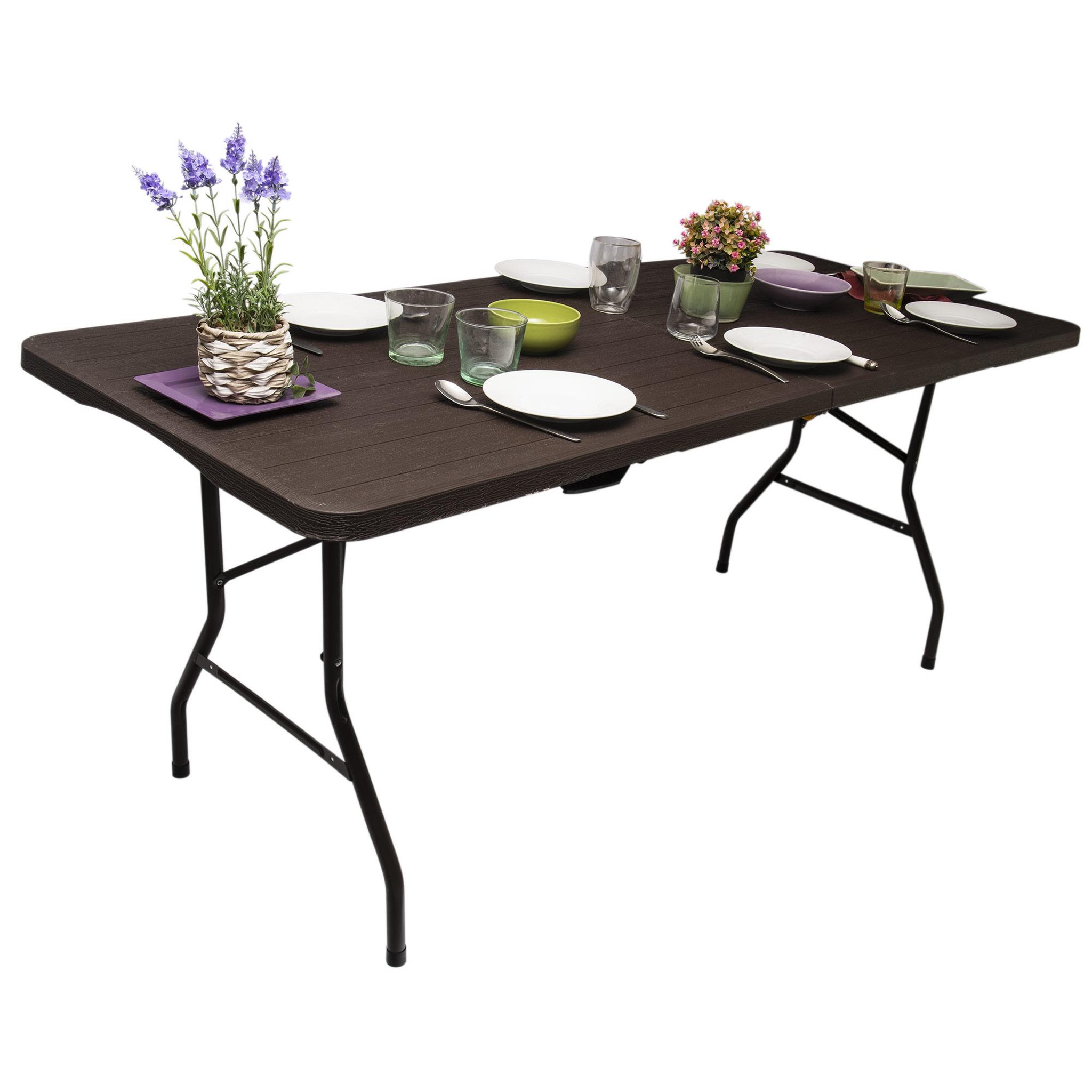 Voir la diapositive 4 : WERKAPRO Table pliante WERKA PRO aspect bois  180x74x74cm