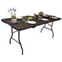 Voir la diapositive 4 : WERKAPRO Table pliante WERKA PRO aspect bois  180x74x74cm