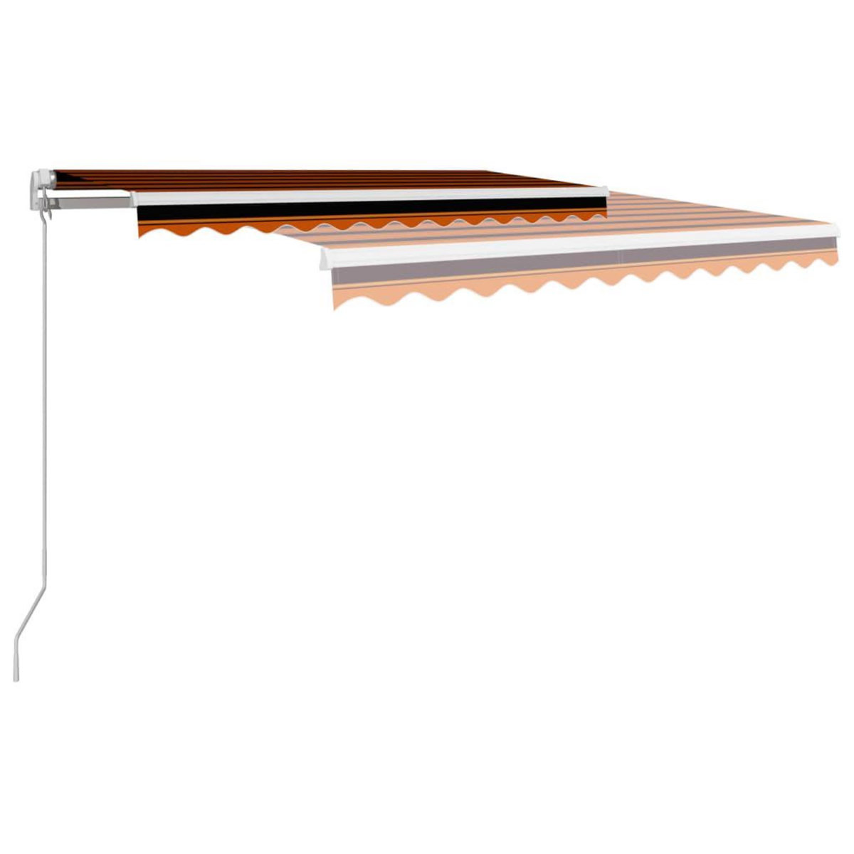 VIDAXL Auvent manuel retractable 300x250 cm Orange et marron