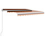 Voir la diapositive 3 : VIDAXL Auvent manuel retractable 300x250 cm Orange et marron