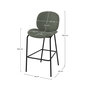 Voir la diapositive 4 : Rendez vous déco Lot de 2 chaises pour îlot central en tissu bouclé vert 63,5 cm-Iris