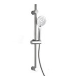 Paris Prix Ensemble Barre de Douche & Pommeau  5 Positions  24cm Argent