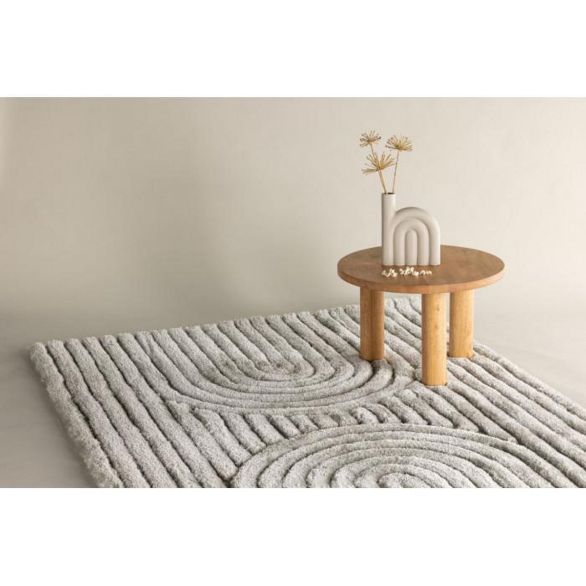 Paris Prix Tapis Déco Texturé  Niklas  160x230cm Grège