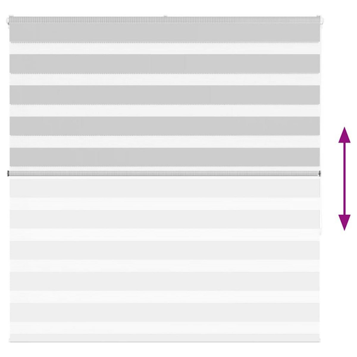 VIDAXL Store zebre gris clair largeur du tissu 145,9 cm polyester