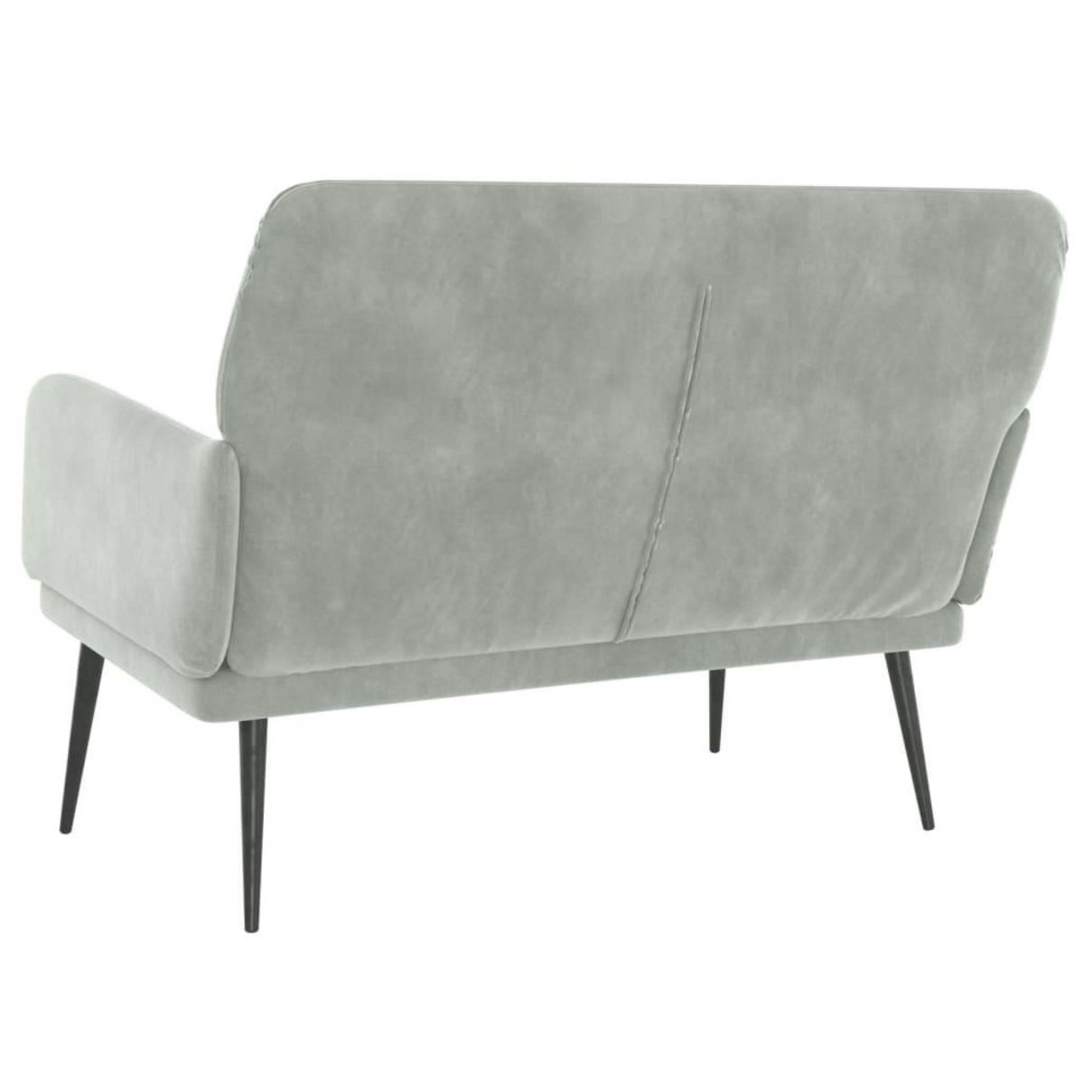 VIDAXL Banc Gris clair 108x79x79 cm Velours