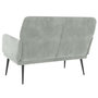 Voir la diapositive 5 : VIDAXL Banc Gris clair 108x79x79 cm Velours