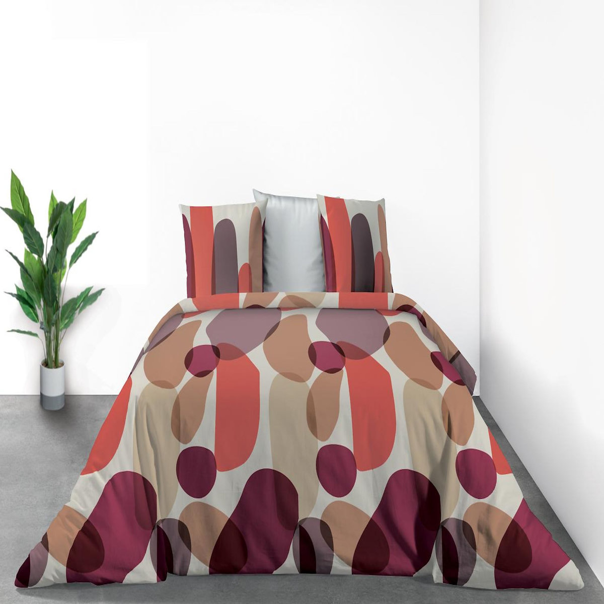 Les Ateliers du Linge Parure housse de couette 100% coton 57fils-jopline