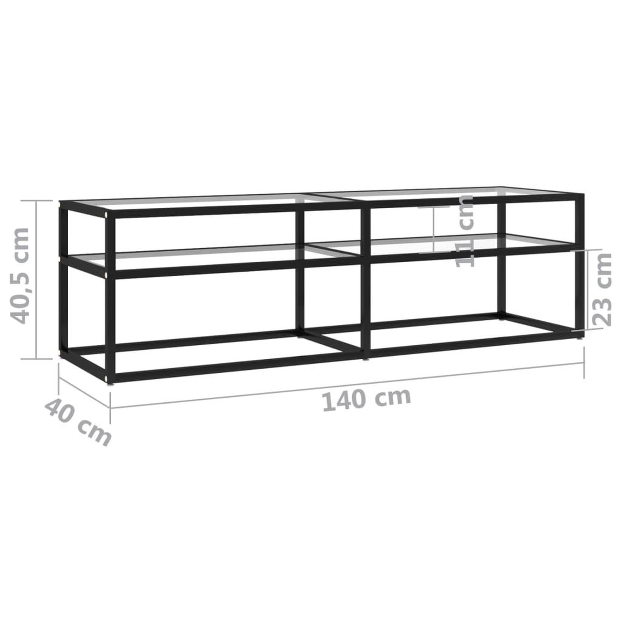 Voir la diapositive 6 : VIDAXL Meuble TV Transparent 140x40x40,5 cm Verre trempe