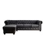 Voir la diapositive 5 : LISA DESIGN William - canapé chesterfield d'angle gauche - 4 places - en velours