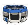 Voir la diapositive 6 : VIDAXL Parc pliable pour chien avec sac de transport Bleu 110x110x58cm