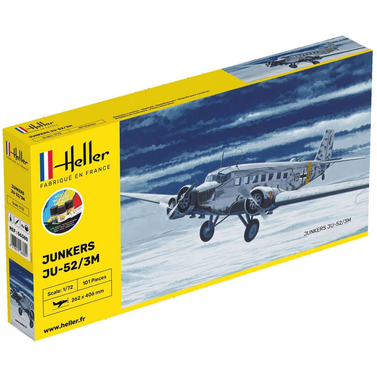 Heller Maquette avion : Starter Kit : Ju-52/3m