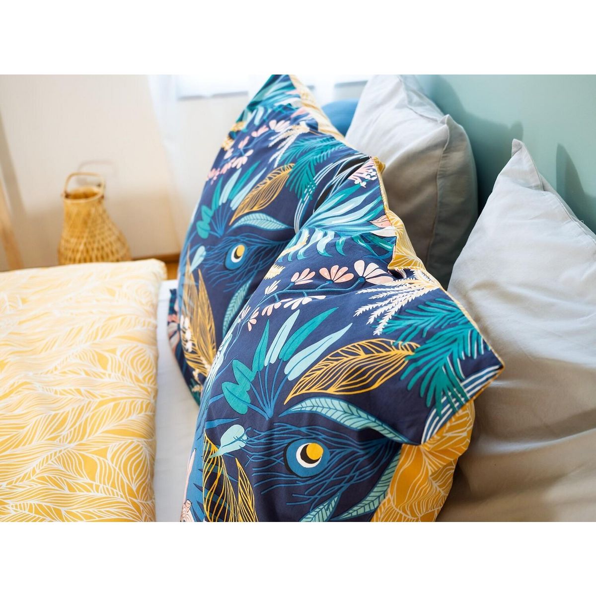 Home collection Parure housse de couette 100% coton 57fils Aglae