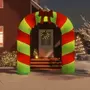 VIDAXL Porte voutee gonflable de Noël avec LED 270 cm