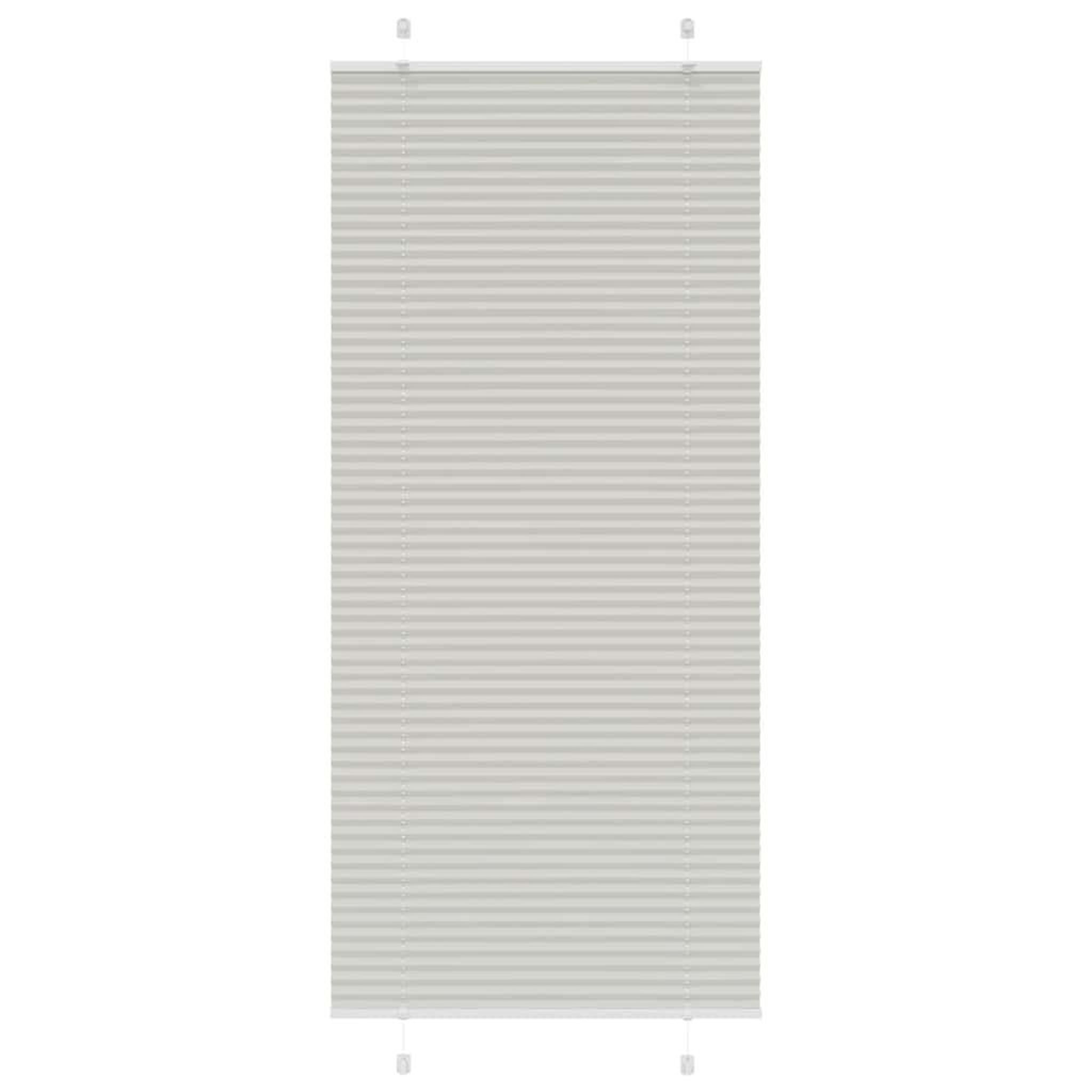 Voir la diapositive 2 : VIDAXL Store plisse gris clair 95x200 cm largeur du tissu 94,4 cm
