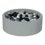  Piscine à balles Aire de jeu + 450 balles noir, blanc, perle, transparent, gris