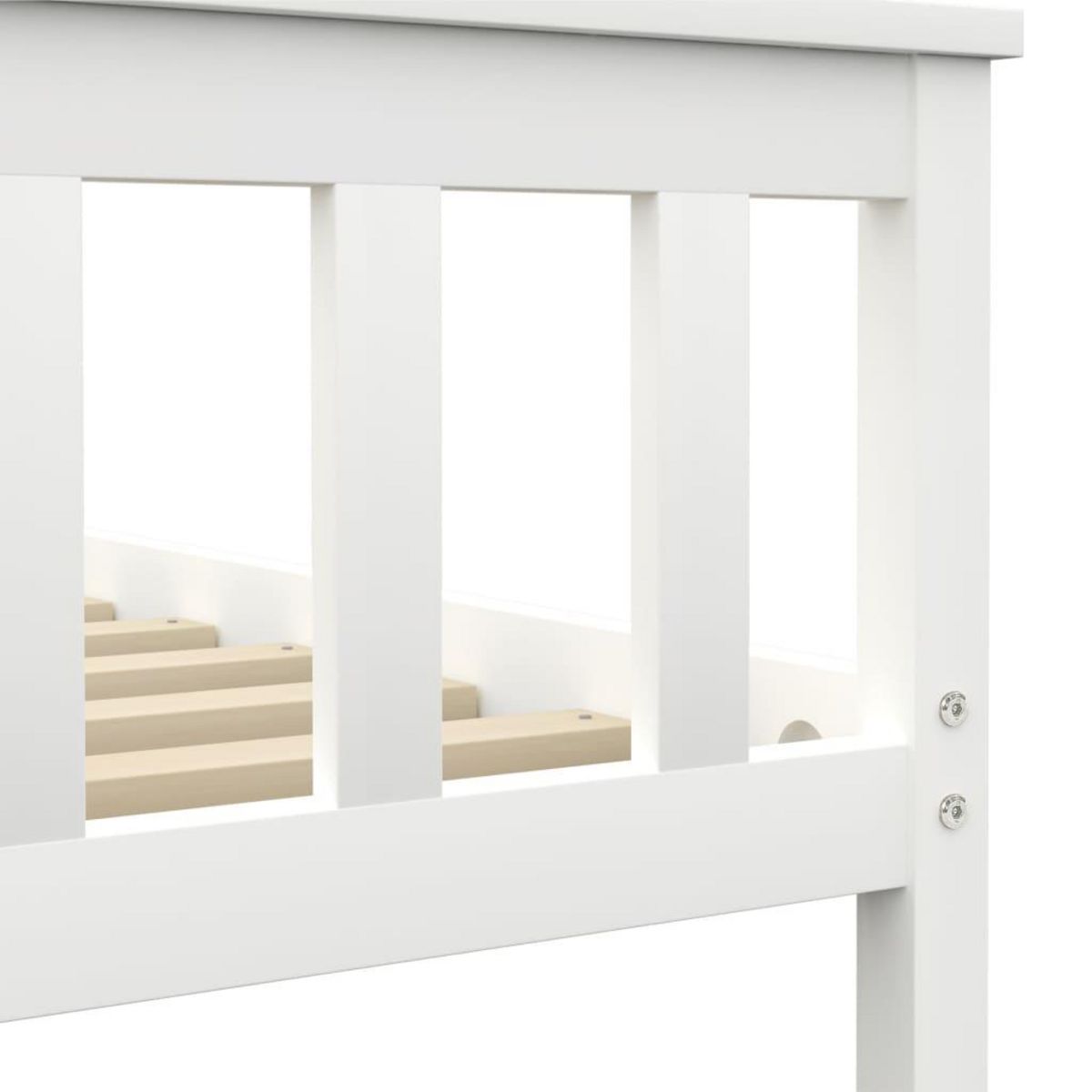 VIDAXL Cadre de lit sans matelas blanc bois de pin massif 90x200 cm