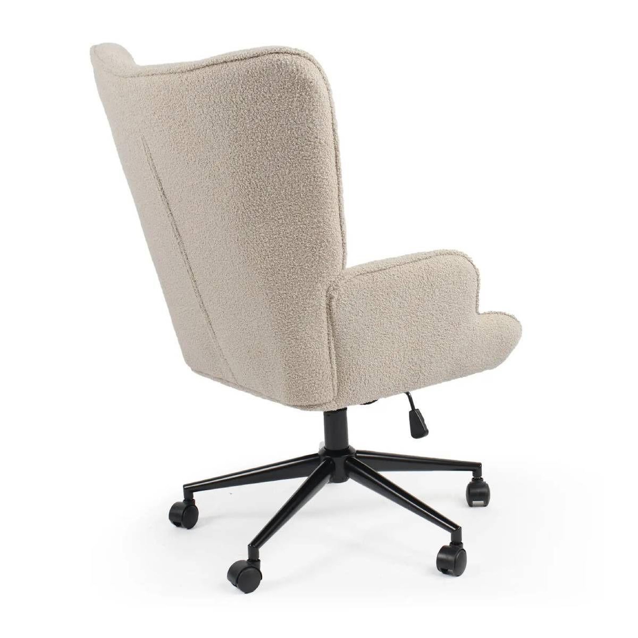 Voir la diapositive 4 : Paris Prix Fauteuil de bureau tissu bouclette  verner  96cm beige