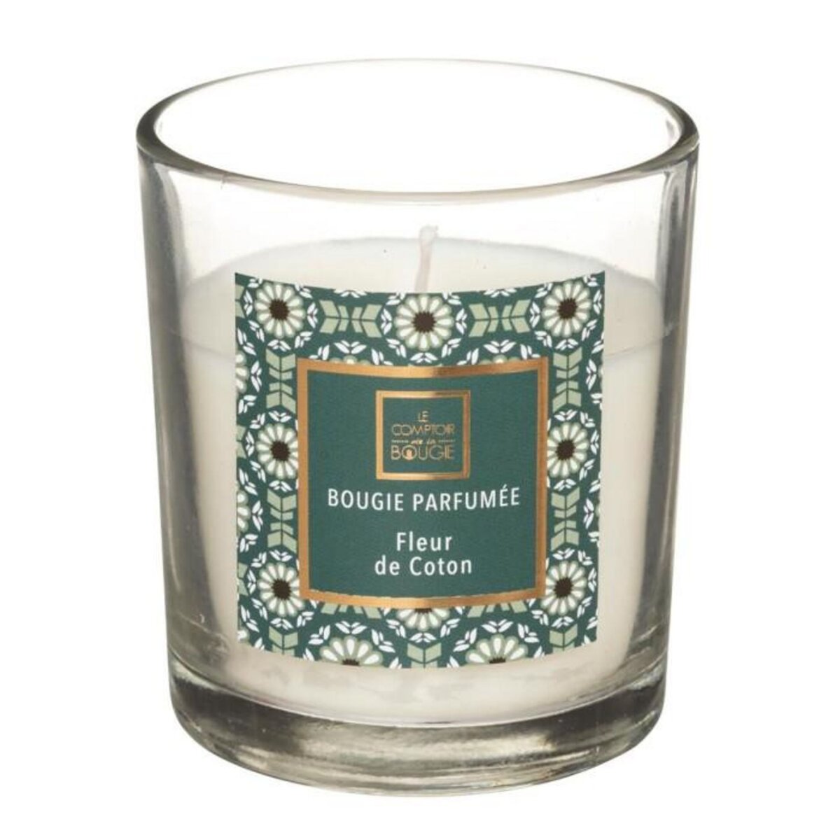 COMPTOIR DE LA BOUGIE Bougie Parfumée en Verre  Neda  8cm Fleur de Coton