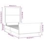 Voir la diapositive 6 : VIDAXL Cadre de lit sans matelas gris clair 80x200 cm tissu
