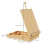 Voir la diapositive 3 : VINSETTO Mallette chevalet professionnel de table inclinaison réglable 5 compartiments de rangement bois de hêtre