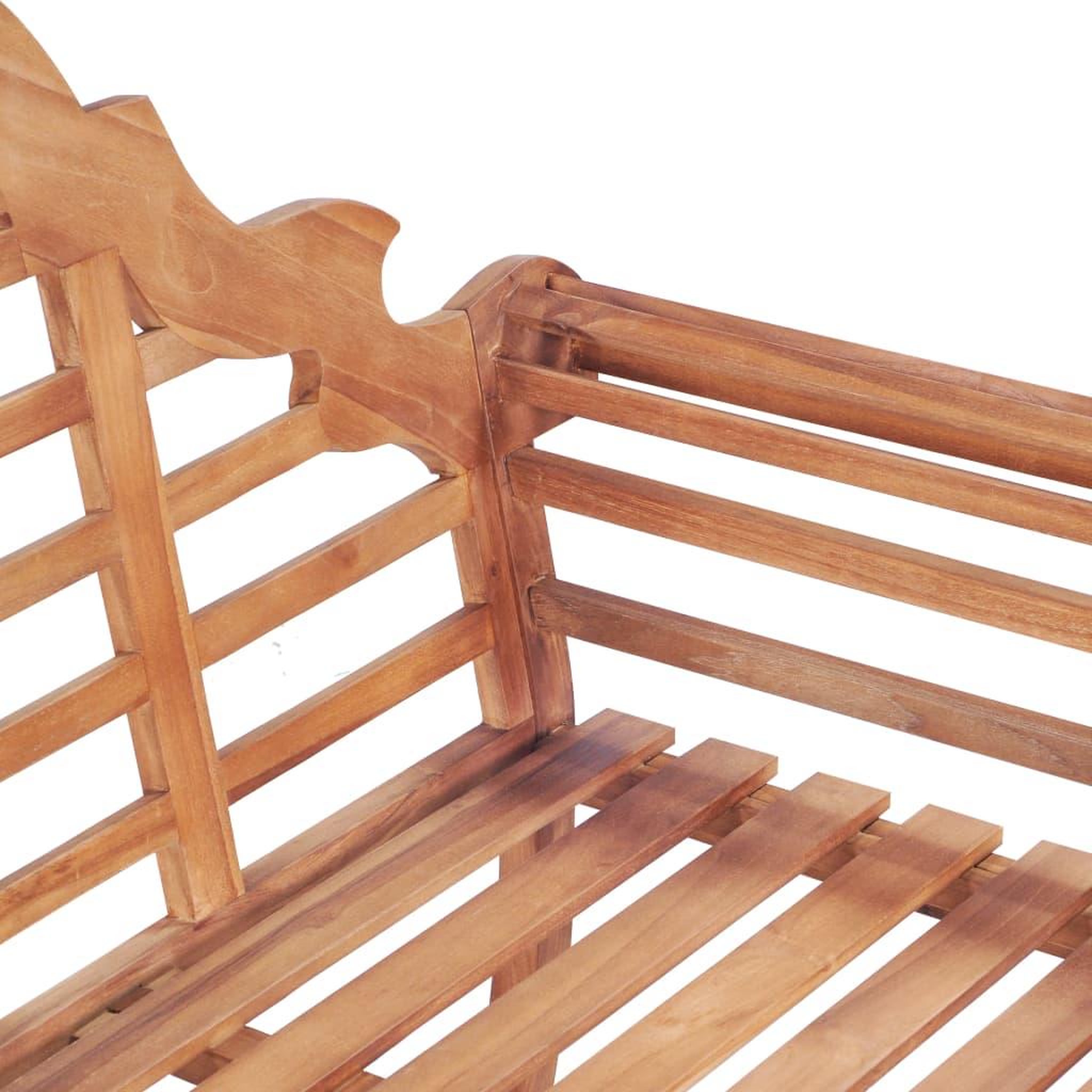 Voir la diapositive 5 : VIDAXL Banc de jardin 127x58,5x92,5 cm bois massif de teck