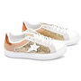 Voir la diapositive 3 : OZABI OZABI Sneakers Glitter Étoile Femme Plateforme Argent Or