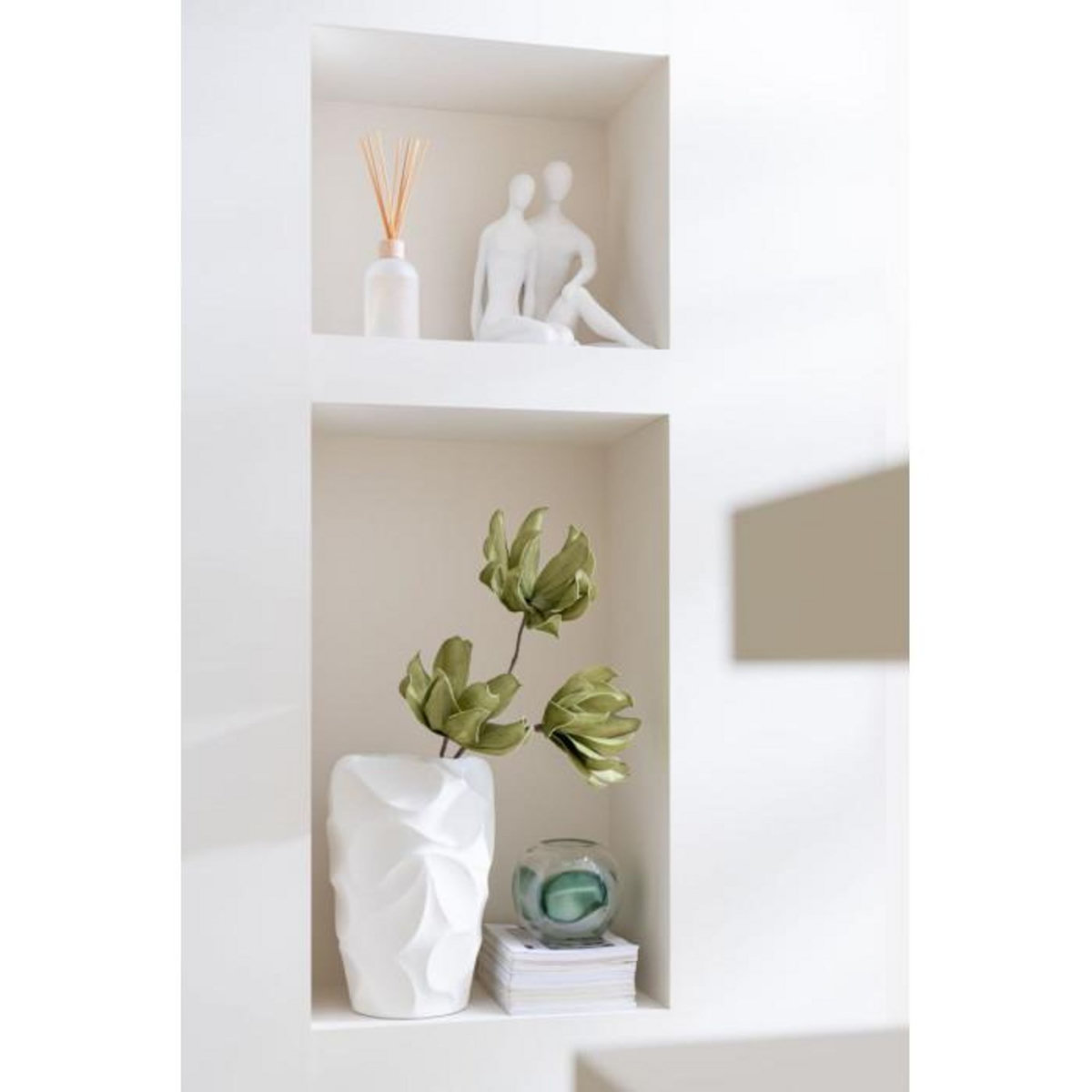 Paris Prix Vase Design en Argile  Mirena  43cm Blanc