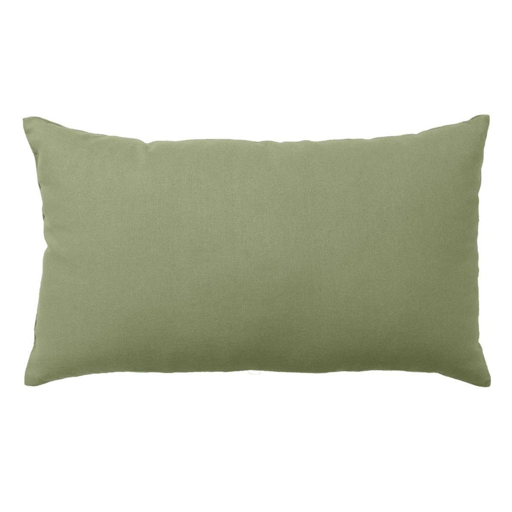 ENJOY HOME Coussin déco uni  panama  30x50cm vert olive