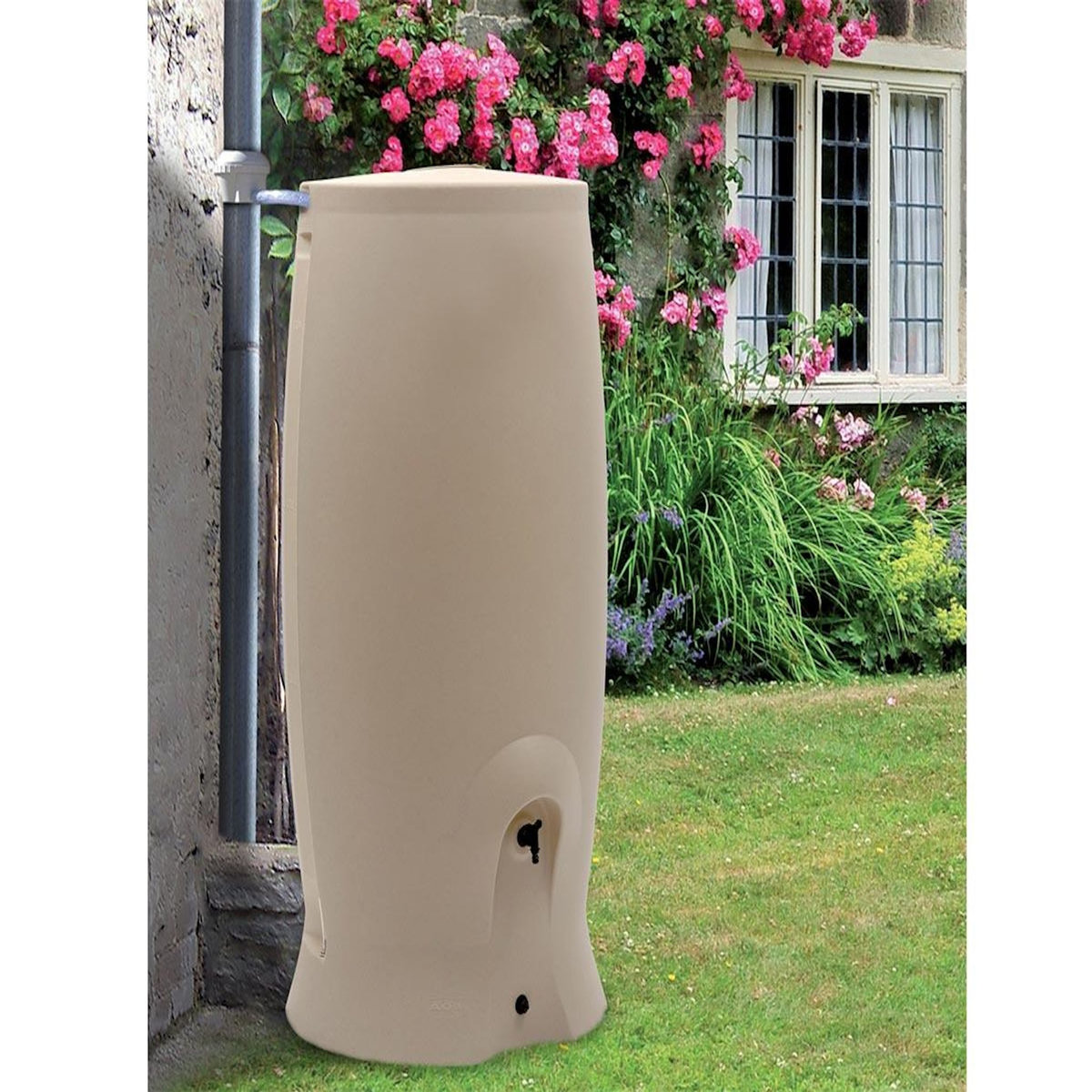 Eda Récupérateur d'eau de pluie 500 L rotomoulé RECUP'O + Kit Collecteur - Eda