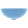 Voir la diapositive 3 : VIDAXL Lavabo de salle de bain Ceramique Bleu clair Rond