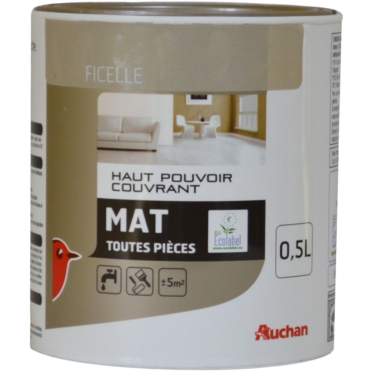 AUCHAN Peinture murale Ficelle mat 