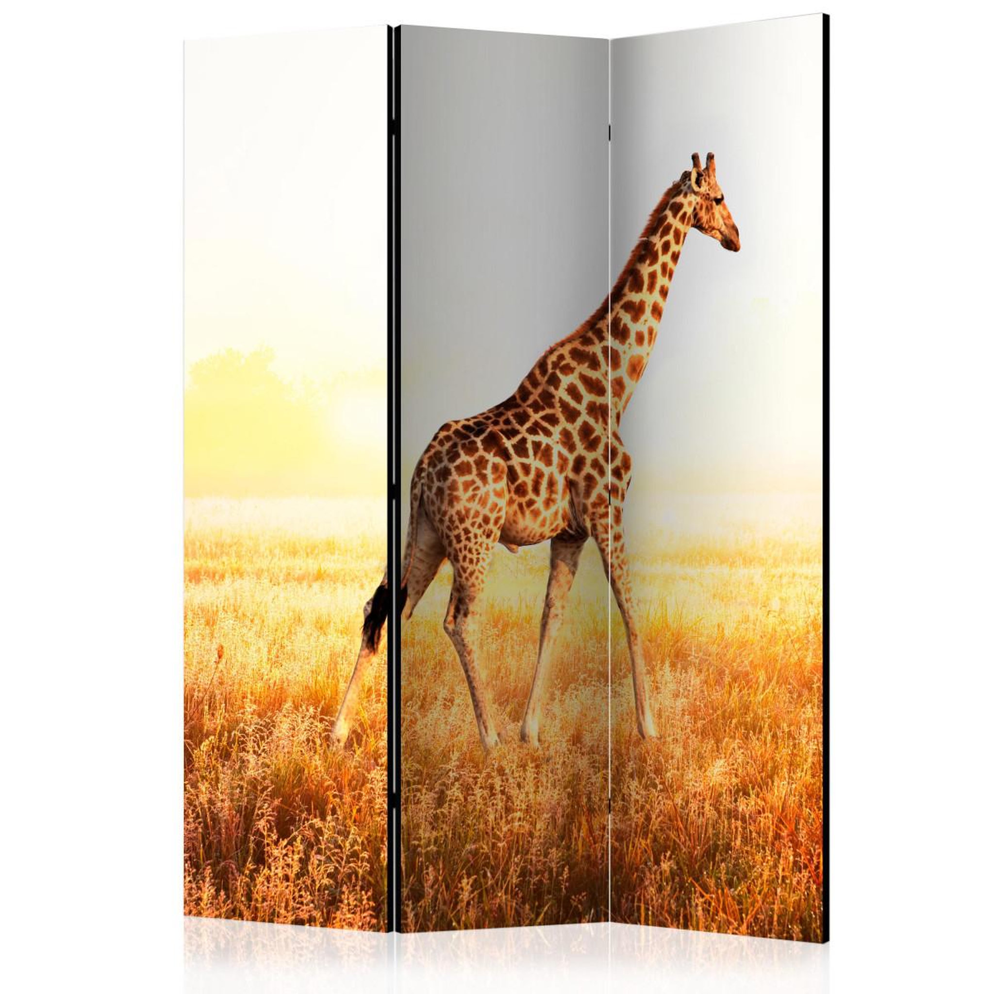 Paris Prix Paravent 3 volets  giraffe walk  135x172cm