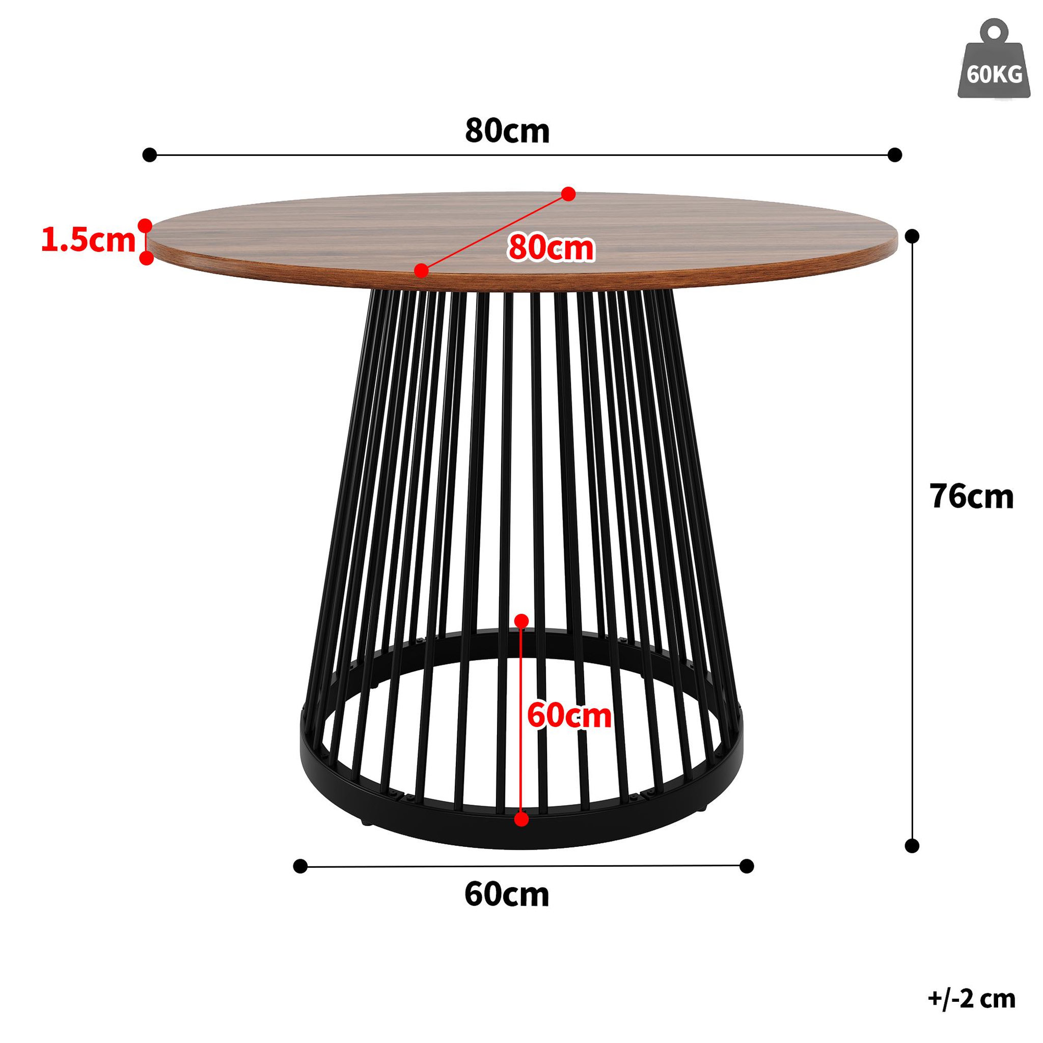 Voir la diapositive 3 : MERAX Table à manger ronde