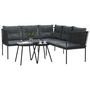 Voir la diapositive 4 : VIDAXL Ensemble de canapes de jardin et coussins noir acier textilene