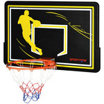 HOMCOM Panier de basket mural - structure acier - accessoires montage inclus - noir