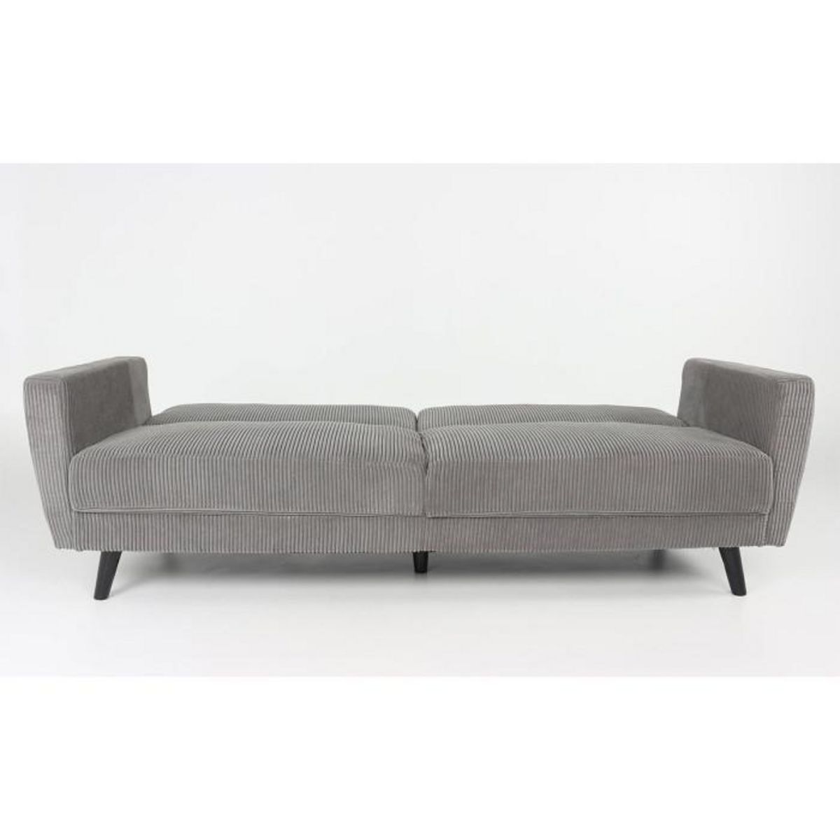 Paris Prix Canapé Convertible en Velours  Garry  220cm Gris