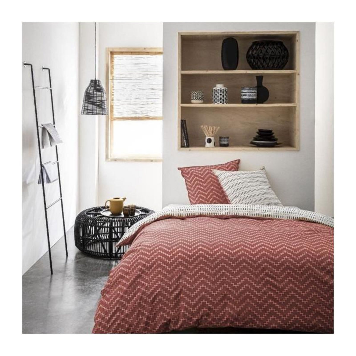 Today PARURE DE LIT TODAY - HOUSSE DE COUETTE 240X260 + 2 TAIES D OREILLER 63X63 - 100% COTON 57 fils - Sunshine 8.20