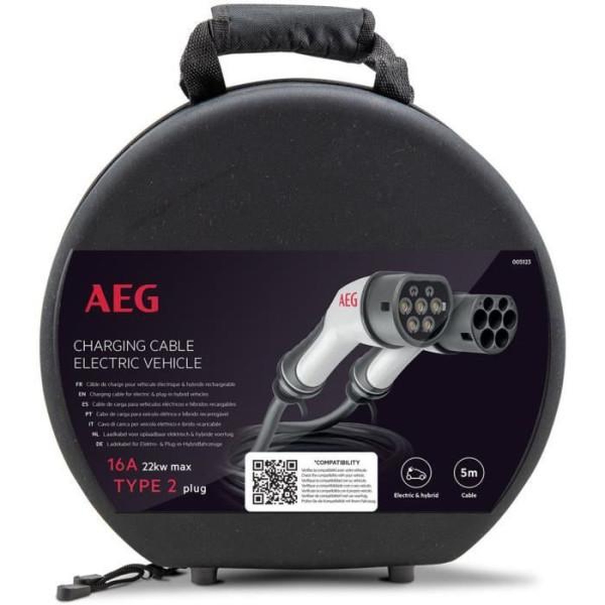 Voir la diapositive 5 : AEG Câble de charge - aeg - 5123 - 16a pour véhicules électriques & hybrides rechargeables - 5m - triphasé 16a 480v ac