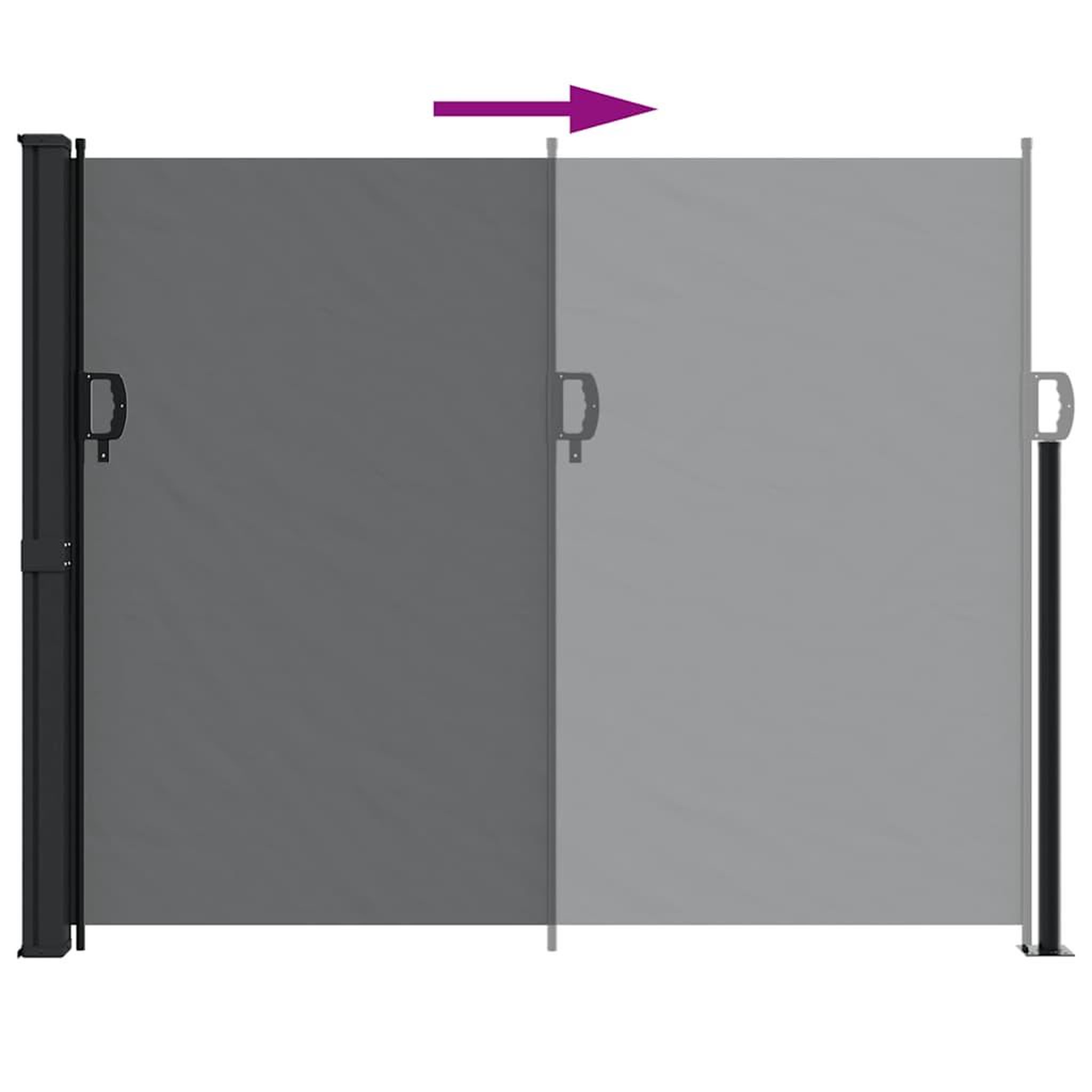 Voir la diapositive 5 : VIDAXL Auvent lateral retractable noir 160x600 cm