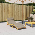 VIDAXL Coussin de chaise longue taupe 180x60x3 cm tissu oxford