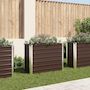 Voir la diapositive 1 : VIDAXL Lit sureleve de jardin Marron 100x40x77 cm Acier galvanise