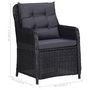 Voir la diapositive 6 : VIDAXL Ensemble a manger de jardin 3 pcs Noir