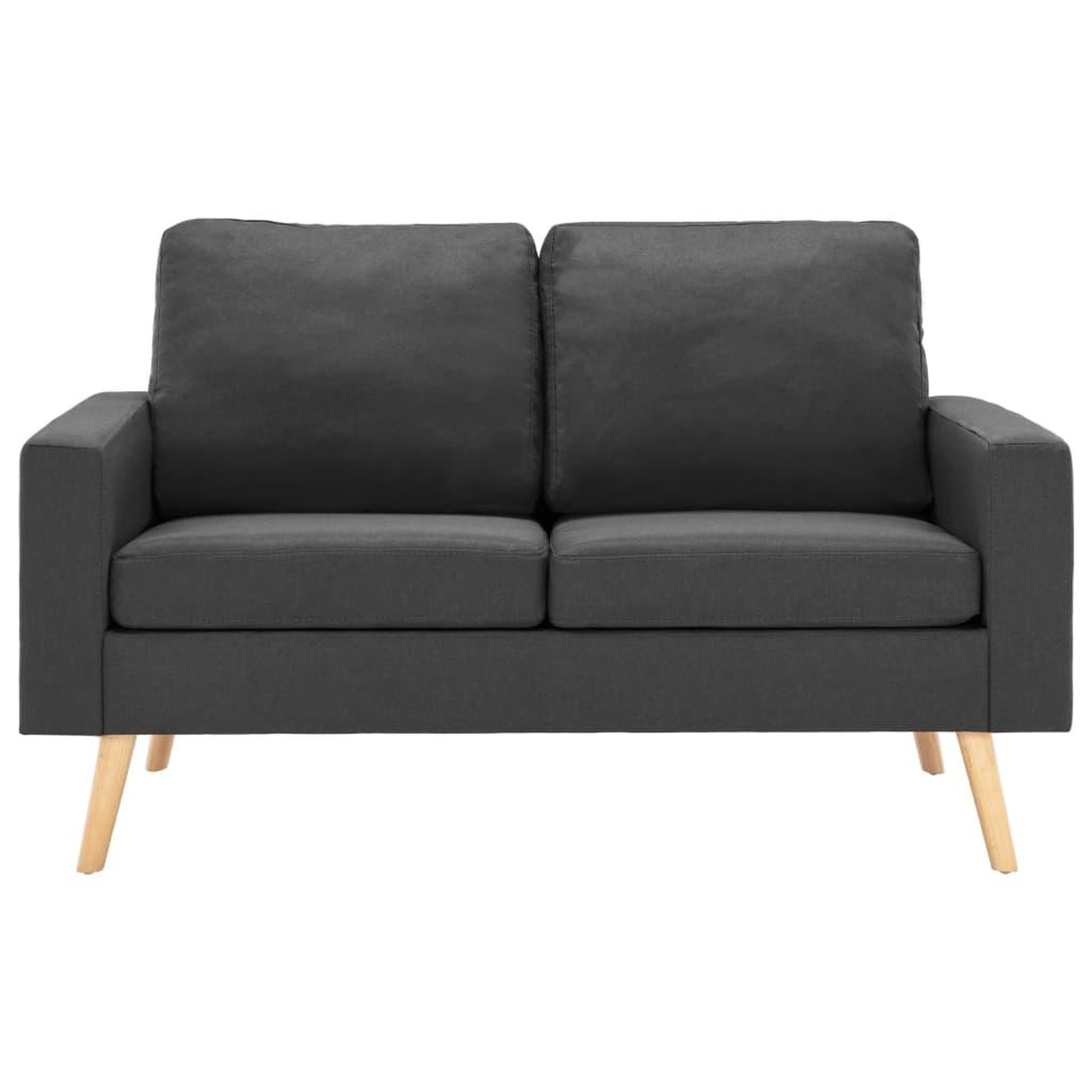 Voir la diapositive 3 : VIDAXL Canape a 2 places Gris fonce Tissu
