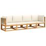 Voir la diapositive 2 : VIDAXL Salon de jardin avec coussins 4 pcs bois d'acacia massif